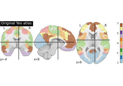 Breaking an atlas of labels in separated regions