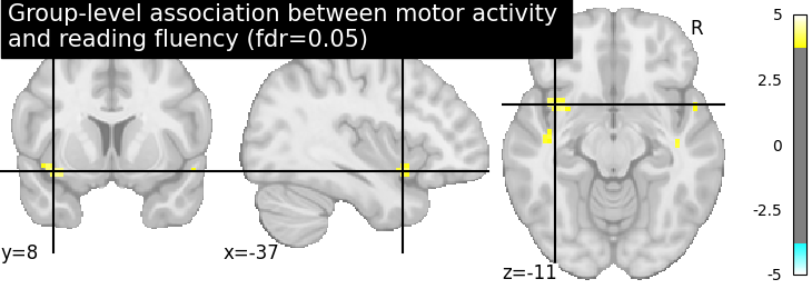 plot second level association test