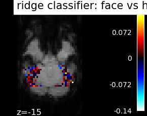 plot haxby different estimators