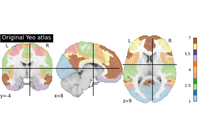 Breaking an atlas of labels in separated regions