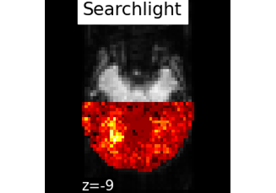 Searchlight analysis of face vs house recognition