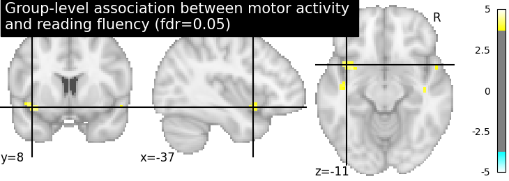 plot second level association test