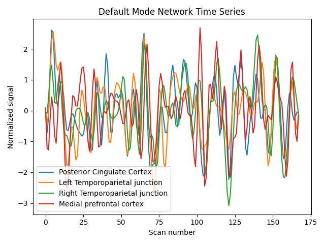 Default Mode Network Time Series