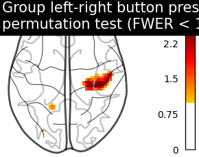 plot second level one sample test