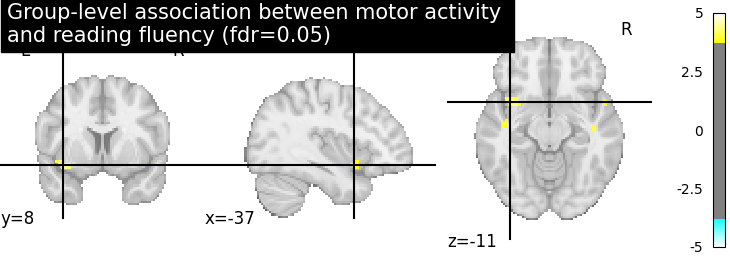 plot second level association test