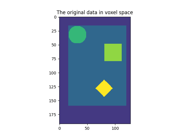 The original data in voxel space
