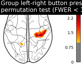 plot second level one sample test