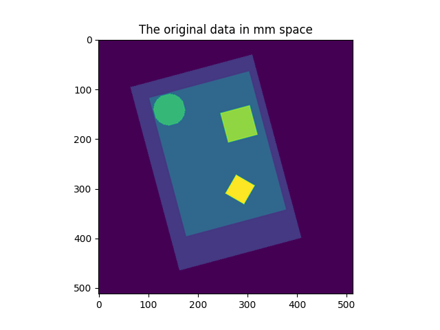 The original data in mm space